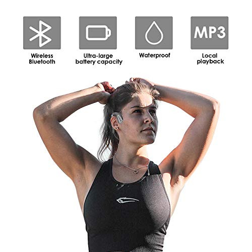 heypower Bone Conduction Headset 8G MP3 Player Waterproof Swimming Outdoor Sport Earphones USB MP3 Music Players (Black Gray)