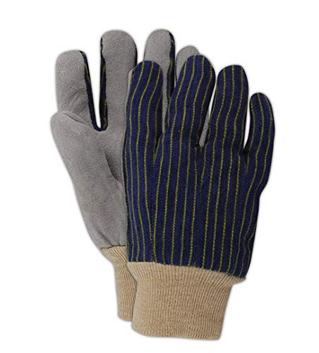 MAGID TK8 DuraMaster Select Cow Split Leather Palm with Knit Cuff, Large, Black (12 Pair)