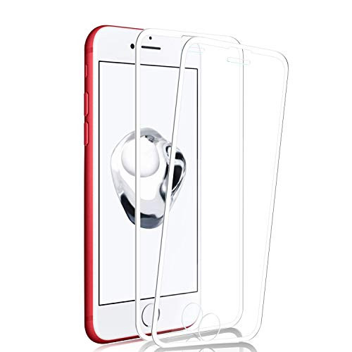 iPhone 8 Plus/7 Plus/6S Plus/6 Plus Screen Protector By BIGFACE,[2 Pack] Full Coverage Premium Tempered Glass,9H Hardness,Case Friendly,Anti Bubble 3D Touch Accuracy Film for iPhone 8P/7P/6SP/6P-White