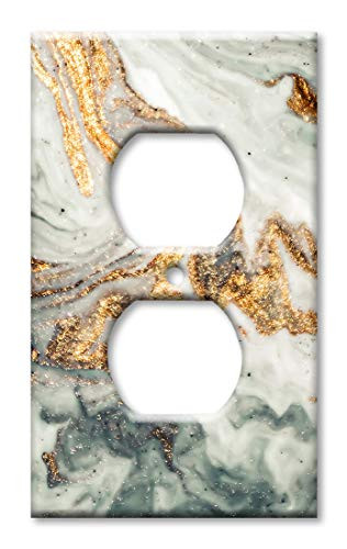 Art Plates OVER SIZED Outlet Cover/OVERSIZE Outlet Switch Plate - Gold Granite