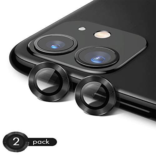 [2 Pack] SINTIA Camera Lens Protector for iPhone 11(6.1"),Screen Protector W/Tempered Glass,Ultra Thin High Definition Bubble-Free Anti-Scratch Fingerprint(Black)