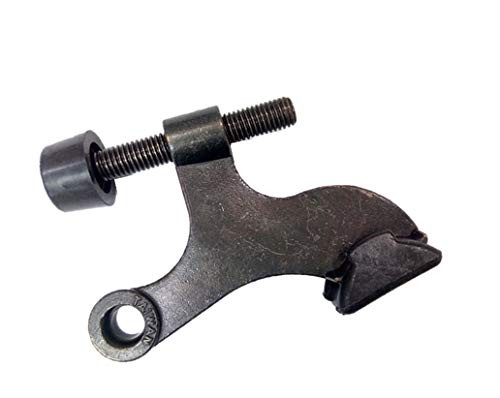 QCAA Hinge Pin Door Stopper, Zinc Die Cast, Oil Rubbed Bronze, with Black Rubber Bumper Tip, 12 Pack