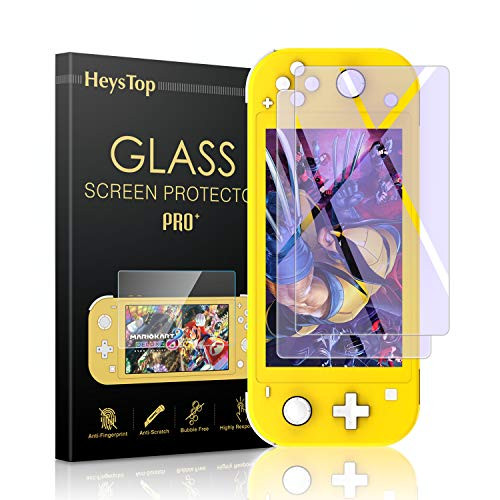 Compatible with Nintendo Switch Lite Screen Protector [2 Pack],HeysTop Tempered Glass Film with Anti-Scratch for Nintendo Switch Lite 2019(Anti Blue-ray)