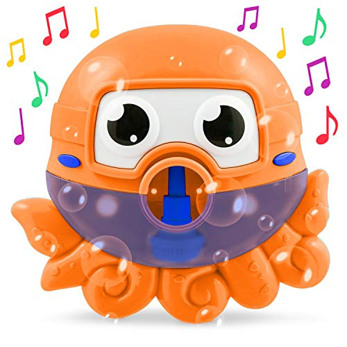 CHUCHIK Octopus Bath Toy. Bubble Bath Maker for The Bathtub. Blows Bubbles and Plays 24 Childrens Songs  Baby, Toddler Kids Bath Toys Makes Great Gifts for Toddlers  Sing-Along Bath Bubble Machine