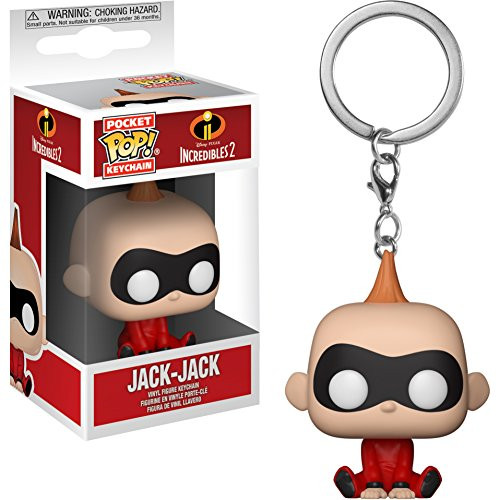 Funko Jack-Jack Pocket POP! x Disney Pixar Incredibles 2 Mini-Figural Keychain + 1 Classic Disney Trading Card Bundle [29962]