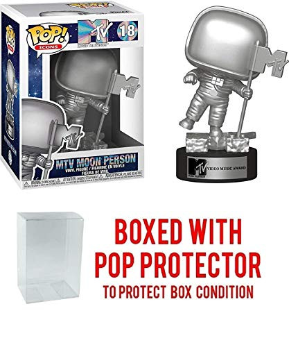MTV Moon Person: Fun?ko Pop! Icons Vinyl Figure & 1 Compatible Graphic Protector Bundle (018 - 43563 - B)