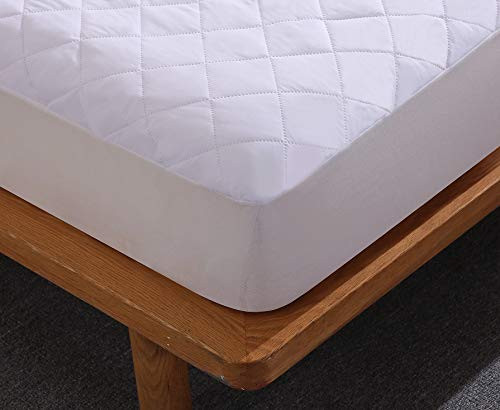 PPOGOO Waterproof Crib Mattress Protector Quilted Fitted Toddler & Baby Crib Mattress Pad Cover Breathable &Noiseless, White, 52 x 28
