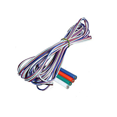 20M / 65ft 22AWG 4P Extension Cable Wire Cord for RGB Led Strips Color changing LED Strips extension cable (20M-65ft)