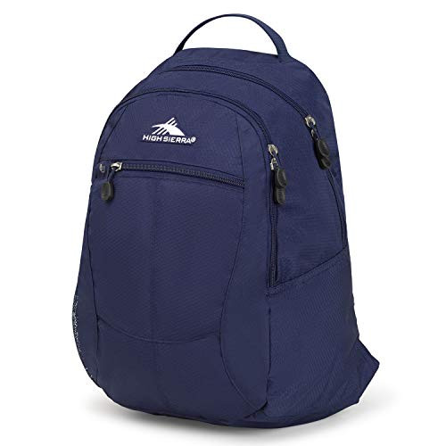 High Sierra Curve Lightweight and Compact Backpack with Padded Shoulder Straps - for Children, Teens, Adults, College Students True Navy