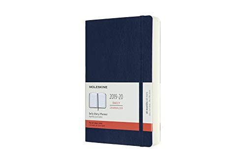 Moleskine Classic 18 Month 2019-2020 Daily Planner, Soft Cover, Large (5" x 8.25") Sapphire Blue