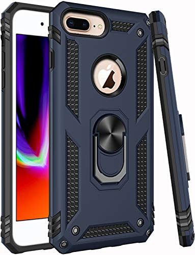Universal for iPhone 8 Plus Case,iPhone 7 Plus Case,iPhone 6 6s Plus Case,ZADORN 15ft Drop Tested Military Grade Heavy Duty Slim Fit Protective Phone Case for iPhone 6 6S Plus/7 Plus/8 Plus Blue