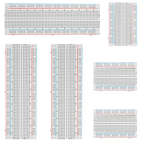 DEYUE breadboard Set Prototype Board - 3 PCS 400 Pin Plus 3 PCS 830 Pin Solderless Board Kit for Raspberry pi and Arduino Project