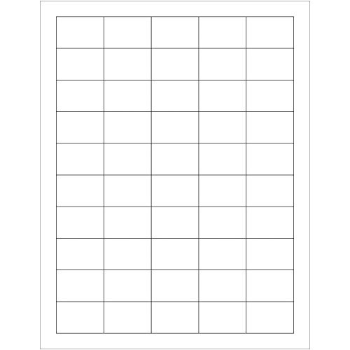 Tape Logic Laser Labels, Rectangle, 1 1/2" x 1", White, 5000/Case