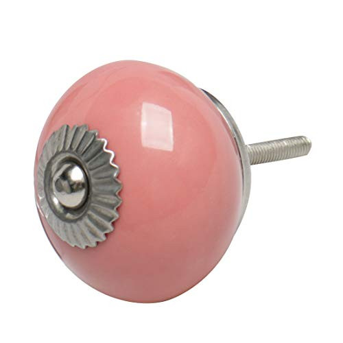 uxcell Ceramic Knobs Vintage Knobs Drawer Round Pull Handle Furniture Drawer Cupboard Wardrobe Dresser Door Decorative Pink
