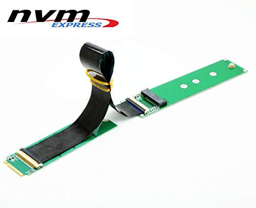 Sintech M.2 NVME Extender,NGFF M-Key PCIe SSD Extention Card with Anti-electromagnetic Foiled Cable 20CMS (Silver Cable)