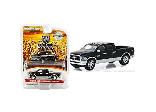 1:64 Hobby Exclusive - 2018 RAM 2500 Big Horn Harvest Edition (Brilliant Black/Bright Silver) 30047 by Greenlight