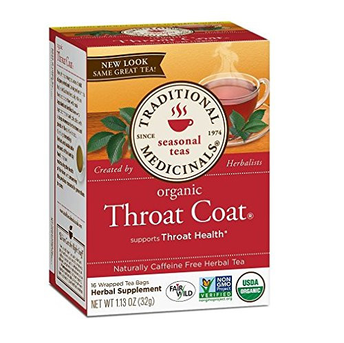 Traditional Medicinals Organic Throat Coat Herbal Tea Caffeine Free, 16 Count Traditional Medicinals Organic Throat Coat Herbal Tea Caffeine Free, 16 Count