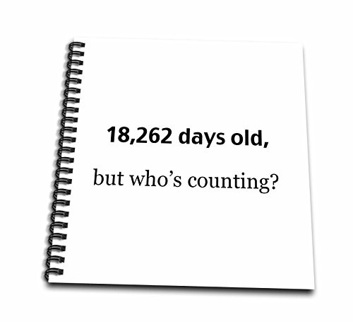 3dRose db_107324_1 18, 262 Days Old, But Who's Counting Happy 50th Birthday-Drawing Book, 8 by 8-Inch