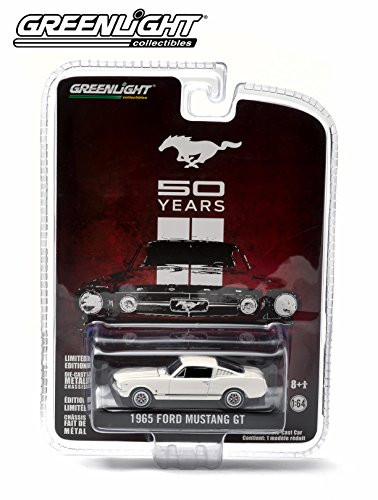 1965 Ford Mustang GT White Ford 50th Anniversary Special Edition 1/64 by Greenlight 27740A