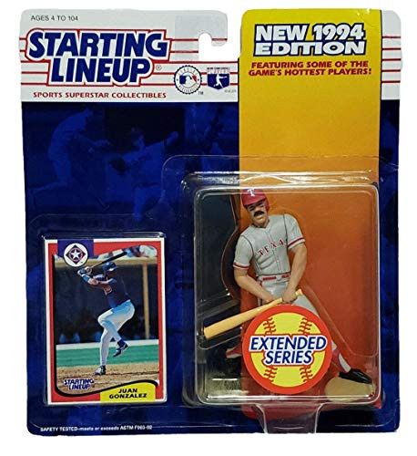 Starting Lineup Juan Gonz?z Figure with Trading Card 1994 Extended Series MLB Baseball Texas Rangers