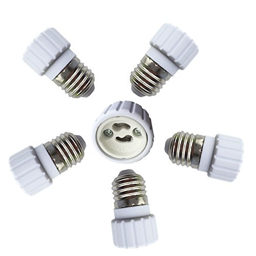 DZYDZR 6pcs Bulb Holder E27 to GU10 Adapter Converter - E26 to GU10 LED Bulb Base Socket
