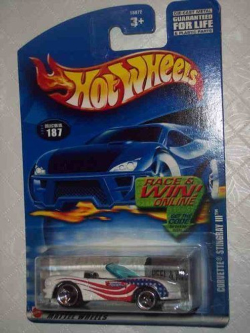 Hot Wheels 2002-187 Corvette Stingray 3 Collectible Collector Car Mattel 1:64 Scale