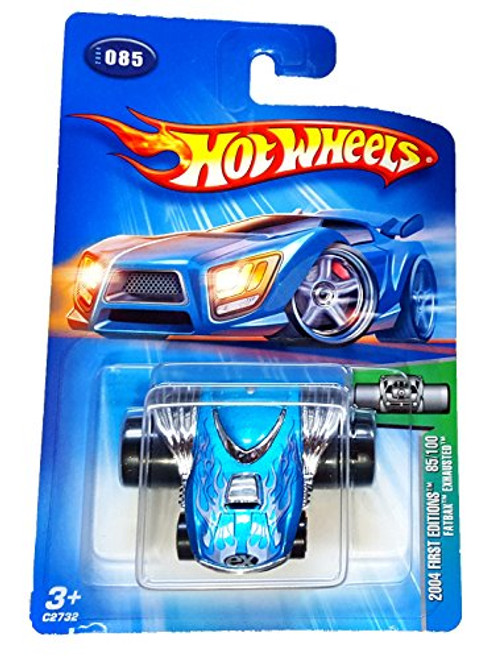 2004 First Editions -#85 Fatbax Exhausted Blue #2004-85 Collectible Collector Car Mattel Hot Wheels