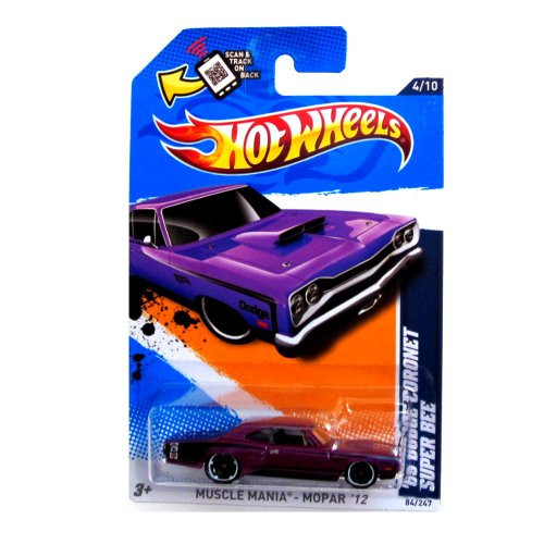 Hot Wheels 2012 '69 Dodge Coronet Super Bee Muscle Mania Mopar Purple 84/247