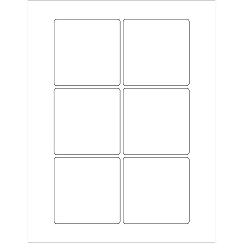 BOX USA BLL166 Tape Logic Rectangular Laser Labels, 3" x 3", 3" Width, 3" Height, White (Pack of 600)
