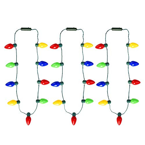 NEARTOP LED Christmas Xmas Light Up Necklace Bulb for Holiday Party Favors 9 LED Bulbs - Ugly Christmas Sweater Accessories (3 Pack) NEARTOP LED Christmas Xmas Light Up Necklace Bulb for Holiday Party Favors 9 LED Bulbs - Ugly Christmas Sweater Accessories (3 Pack)