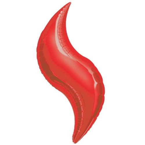 Anagram International 1668999 Curve Flat Foil Balloon, 42", Red Anagram International 1668999 Curve Flat Foil Balloon, 42", Red