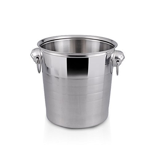Large Ice Bucket | Stainless Steel Cheap Champagne Ice Bucket Wine Chiller | 6 Quarts