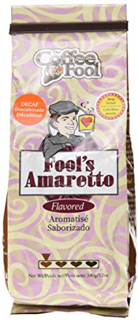 The Coffee Fool Drip Grind, Fool's Decaf Amaretto, 12 Ounce The Coffee Fool Drip Grind, Fool's Decaf Amaretto, 12 Ounce