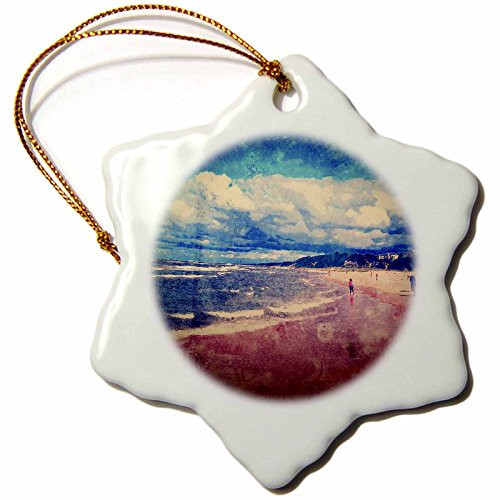 3dRose orn_39413_1 A Day at The Beach from a Photograph of Lake Michigan in Holland, Michigan Snowflake Porcelain Ornament, 3-Inch 3dRose orn_39413_1 A Day at The Beach from a Photograph of Lake Michigan in Holland, Michigan Snowflake Porcelain Ornament, 3-Inch