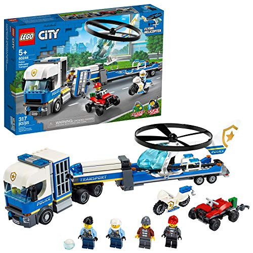LEGO City Police Helicopter Transport 60244 Police Toy, Cool Building Set for Kids, New 2020 (317 Pieces) LEGO City Police Helicopter Transport 60244 Police Toy, Cool Building Set for Kids, New 2020 (317 Pieces)