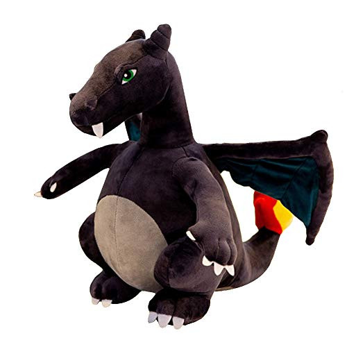 Krisphily Winged fire-Breathing Dragon Stuffed Animal Dinosaurs Plush Doll Charizard Toys (Gray)