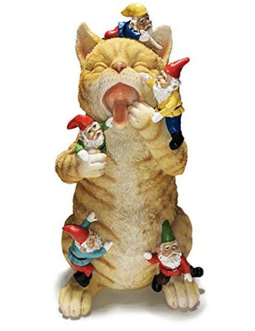 Muse Design Garden Gnome Cat Statues Yard Art Resin Figurine Decorations Outdoor Garden D?r Muse Design Garden Gnome Cat Statues Yard Art Resin Figurine Decorations Outdoor Garden D?r