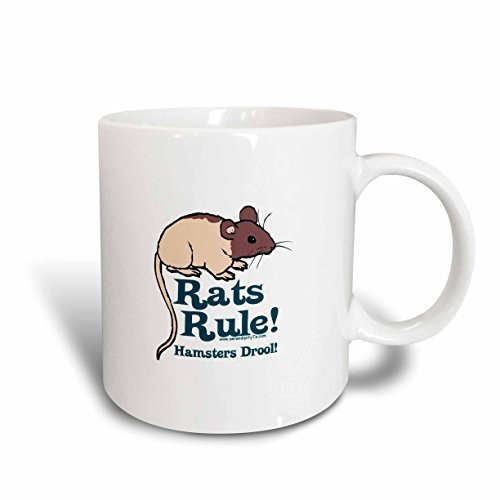 3dRose Rats Rule Ceramic Mug, 11-Ounce