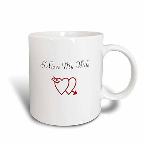 3dRose I Love My Wife Heart Ceramic Mug, 11-Ounce 3dRose I Love My Wife Heart Ceramic Mug, 11-Ounce
