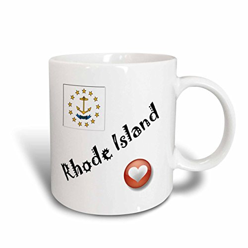 3dRose I Love Rhode Island Ceramic Mug, 11-Ounce 3dRose I Love Rhode Island Ceramic Mug, 11-Ounce