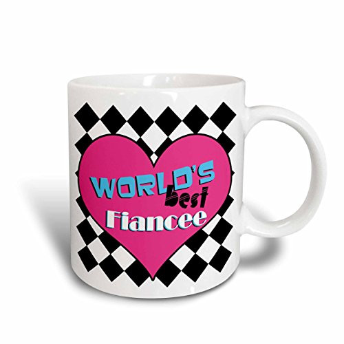 3dRose Worlds Best Fiancee Ceramic Mug, 11-Ounce