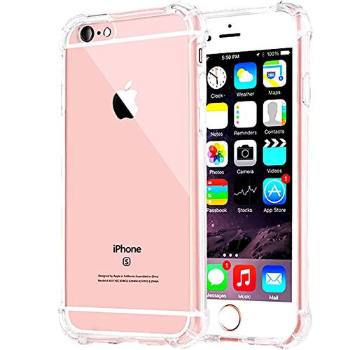 Compatible with iPhone 8 Case, iPhone 7 Case, Clear iPhone 7/8 Heavy Duty Case with Shock Absorption Technology Bumper Protective Case - Clear