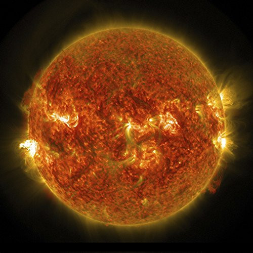 Posterazzi August 24 2014-A Solar erupting on The Left Side of The Sun Classified as an M5 Flare. Poster Print (14 x 14)