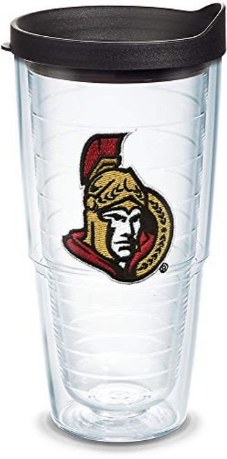 Tervis 1045179 NHL Ottawa Senators Primary Logo Tumbler with Emblem and Black Lid 24oz, Clear Tervis 1045179 NHL Ottawa Senators Primary Logo Tumbler with Emblem and Black Lid 24oz, Clear