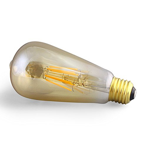 LED Vintage Edison Bulb (Pack of 4) - Squirrel Cage Filament Lamp - Dimmable - Teardrop Top, Antique incandescent style Clear Glass Light, For Chandeliers Wall Sconces Pendant Lighting (2)