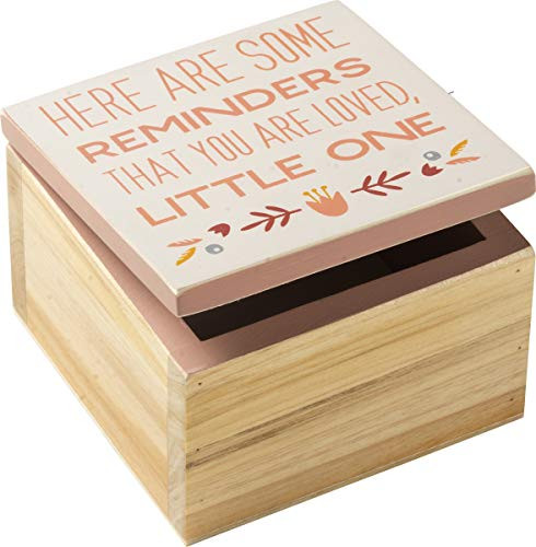 Primitives by Kathy Baby Hinged Box, Pink - You are Loved Little One