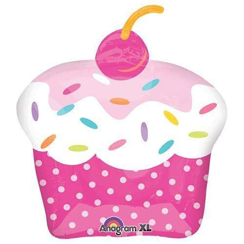 Anagram 29305 Cupcake Party Foil Balloon, 28", Multicolored Anagram 29305 Cupcake Party Foil Balloon, 28", Multicolored