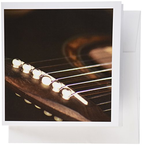 3dRose acoustic guitar bridge pins close up - Greeting Cards, 6 x 6 inches, set of 6 (gc_156190_1)