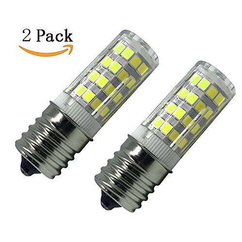 Ceramic E17 LED Bulb for Microwave Oven Appliance, 5W (40W Halogen Bulb Equivalent), Daylight White 6000K, Pack of 2 (Daylight White)