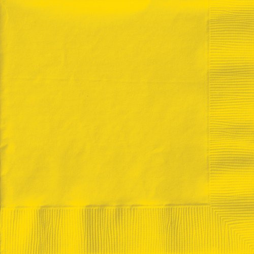 Creative Converting Luncheon Napkins 6.5"X6.5" 50/Pkg-School Bus Yellow